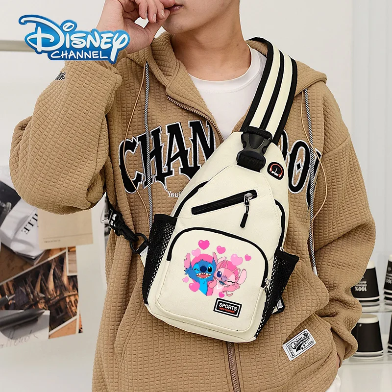 Lilo & Stitch Small Sling Crossbody Angel Sling Bag Chest Bags Backpack Water Resistant Fanny Pack Men Women Workout Travelling