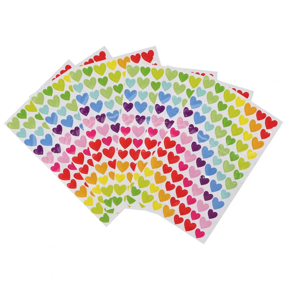 Scrapbooking Sticker Set Colorful Scrapbooking Sticker Vibrant Scrapbook Stickers Colorful Stars Love Hearts Round for Kpop