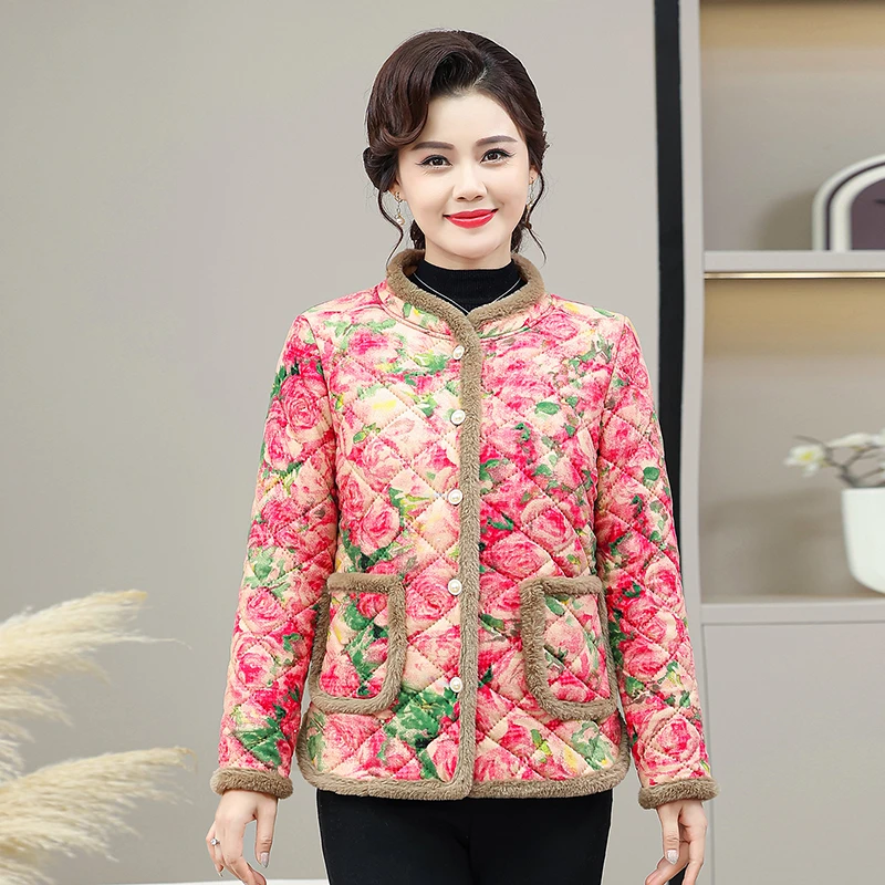 

Warm Fce Lined irt Collar Jaet Lightweight ort Cotton Vest for Mom Autumn Winter Casual Sle Polyester Fiber