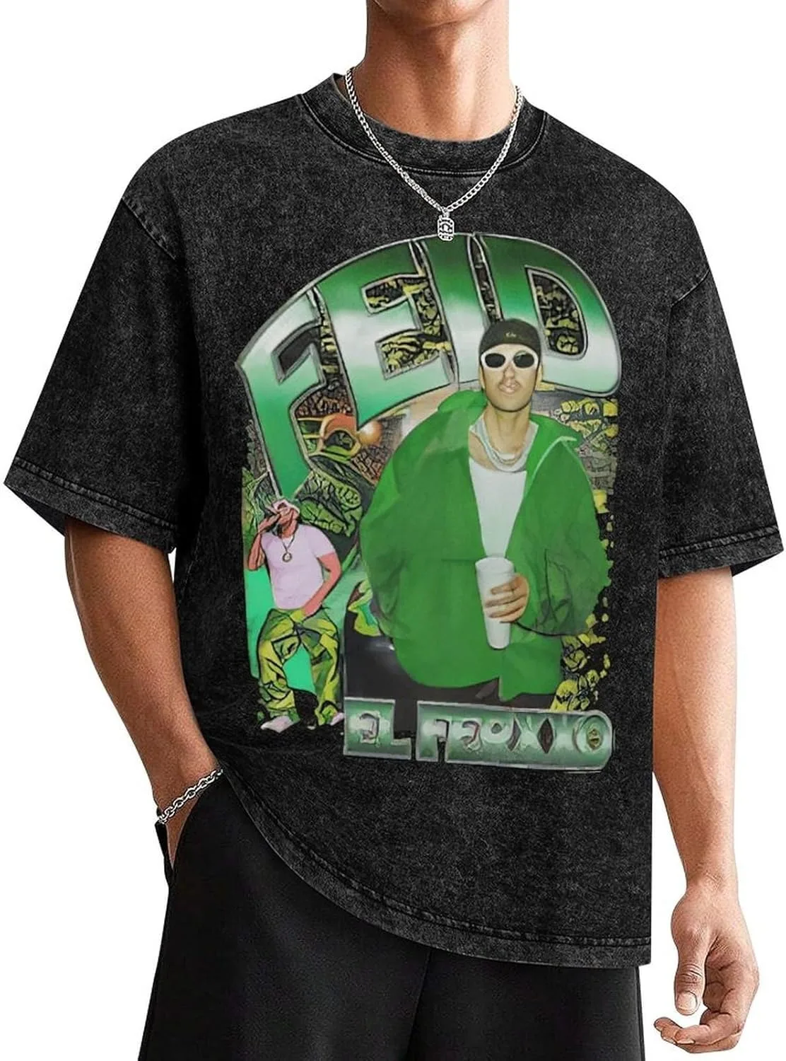 

Ferxxo Feid Merch T-Shirts Merch Summer Unisex Fashion Casual Short Sleeve Tee Streetwear Wash Cotton T-shirt