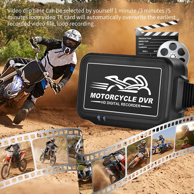 1080P Dual Motorcycle Camera Waterproof Driving Recorder HD Night Video Recorder For Motorcycle Motocross Driving