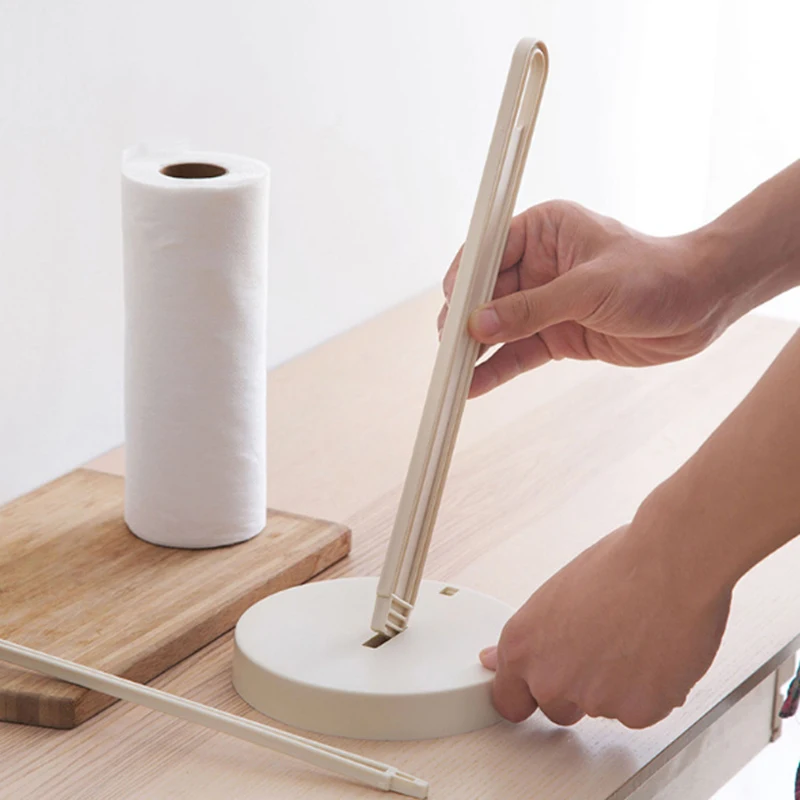 

1PC ABS Kitchen Roll Paper Towel Holder Bathroom Paper Towel Holder Dining Table Vertical Napkin Holder Kitchen Storage Rack