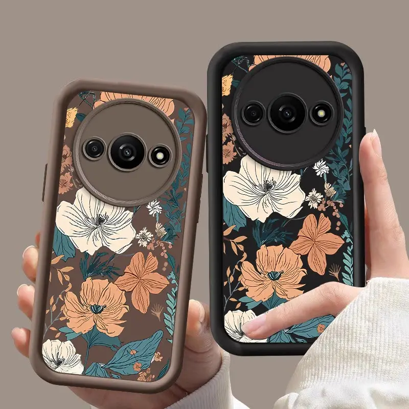 A3 RetroFlower Phone Case For Redmi 13C 12 12C 11A 10 10A 10C 9 9T 9A 9C 9i 9CNFC 8 A1 A1Plus Protection Cover