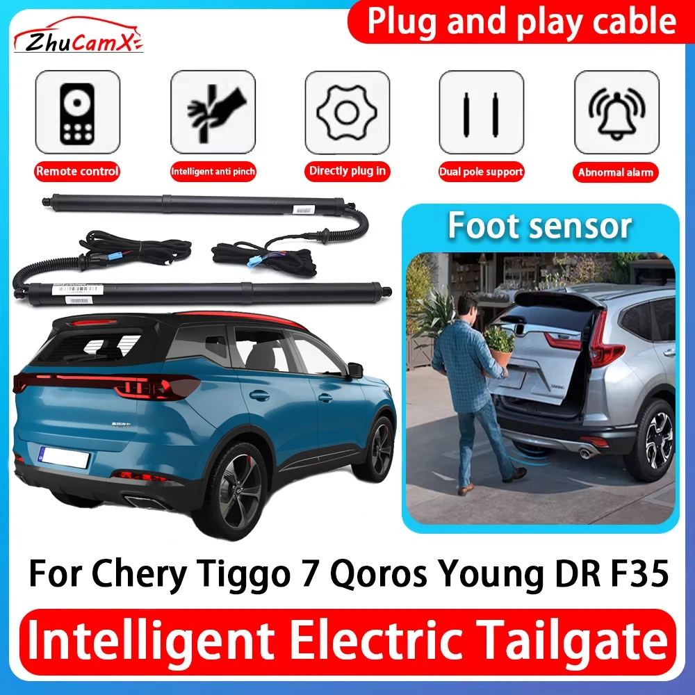 

ZhuCamX Car Power Trunk Electric Suction Tailgate Intelligent Tail Gate Lift Strut For Chery Tiggo 7 Qoros Young DR F35