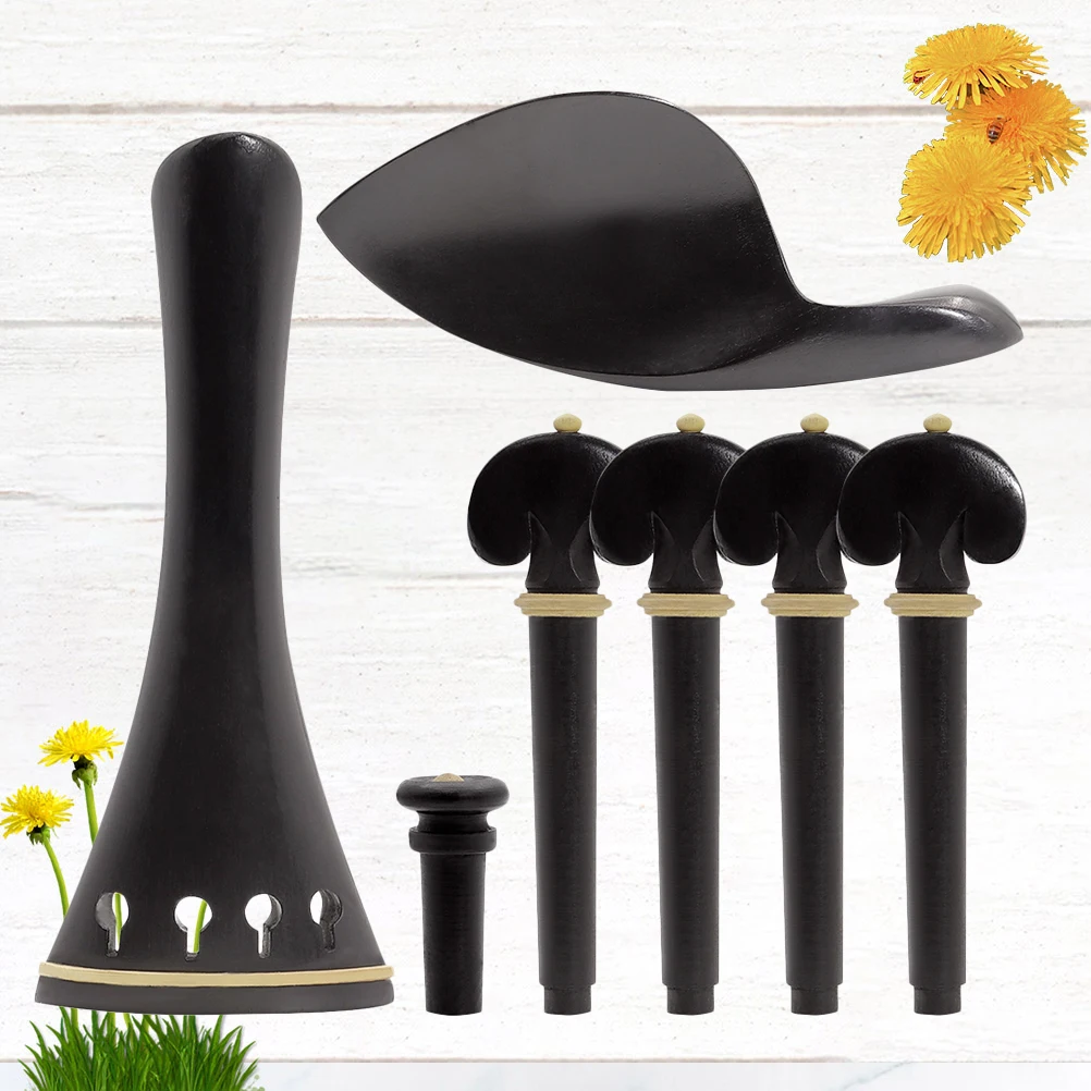 

Component Violin Accessories Ebony Fittings Bamboo Tuning Peg Chin Rest and Pegs