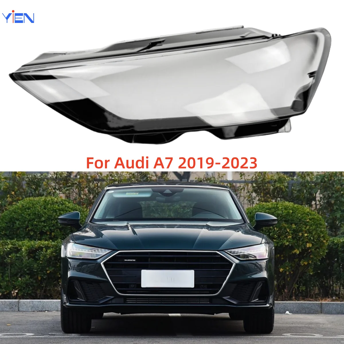 

For Audi A7 2019 2020 2021 2022 2023 Car Acesssories Headlight Lens It has good transparency and light transmission