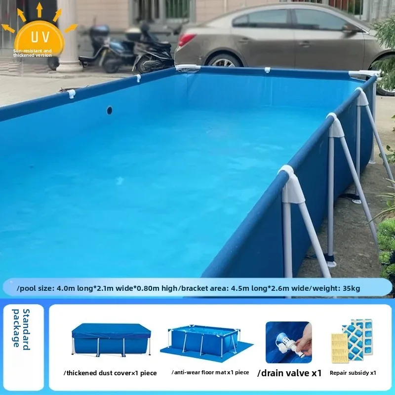 Large stand swimming pool household roof paddling pool family villa adult thickened