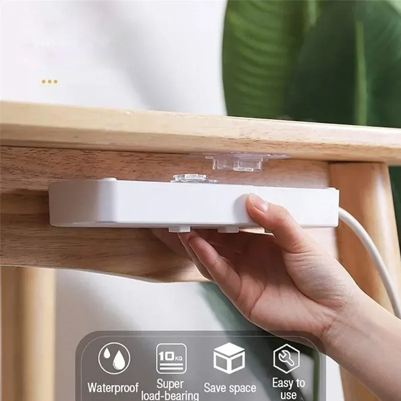 Doppelseitig klebende Wand haken Kleiderbügel stark transparent Saugnapf Saug haken Küche Bad Aufbewahrung stecker Steckdosen halter