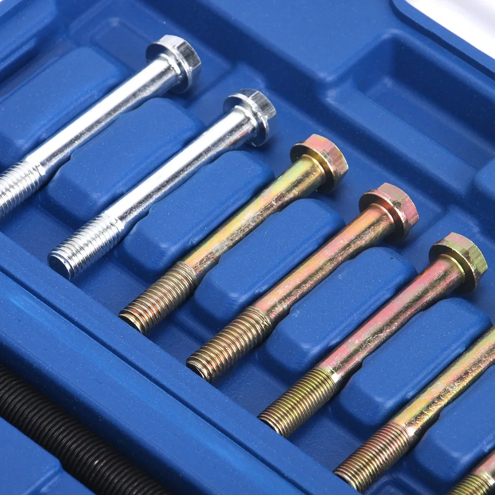 ハーモニックバランサーステアリングホイール取り外しキット,16個,自動車工具,頑丈なクランクシャフト修理キット