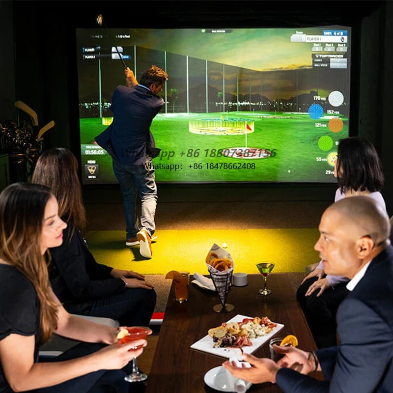 Wholesale Golf Simulator Indoor Family Golf Screen Interactive Projection Golf Sport Simulator for Sport Amusement Park,