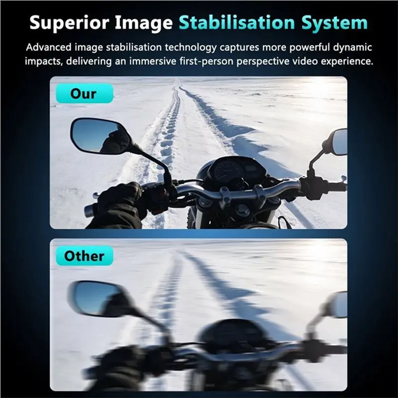Prominent 2X 2K HD Wifi Motorcycle Driving Dash Cam DVR Camcorder IP66 Waterproof Loop Recording Video Recorder Dash Cam