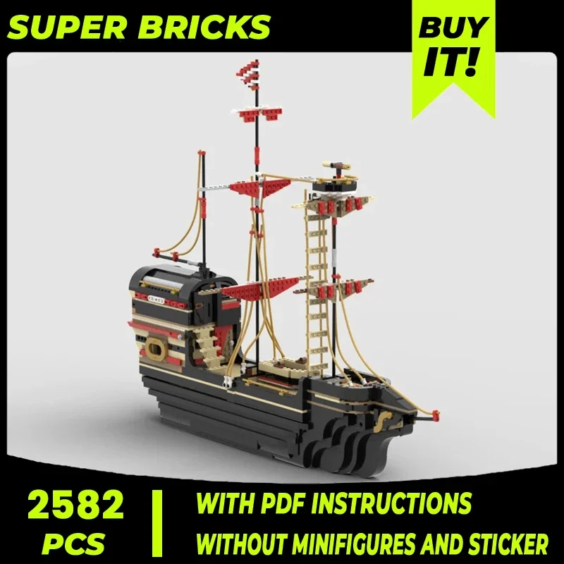 Military Boat Model Moc Building Bricks Classic Sailing Ship Technology Modular Blocks Gifts Christmas Toys DIY Sets Assembly