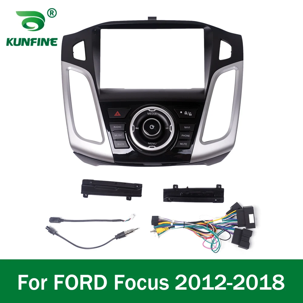 

Car GPS Navigation Stereo For FORD Focus 2012-18 Real button Radio Fascias Panel Frame Fit 2Din 9 inch In Dash headunit screen