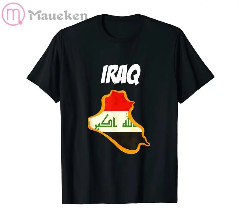 2022 Republic Of Iraq Iraqi Men T Shirt Nation Tops Tshirt 100% Cotton t-shirts Clothing Printed Tees Country Flags IRQ