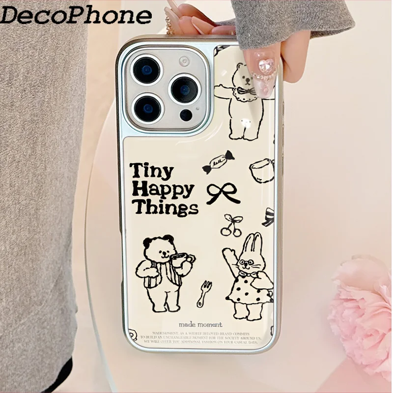Die Bären-und-Kaninchen-Epoxid-Handyhülle mit Fallschutz FÜR iPhone11/12/13/14/15/16/17 Pro Max AIR PLUS