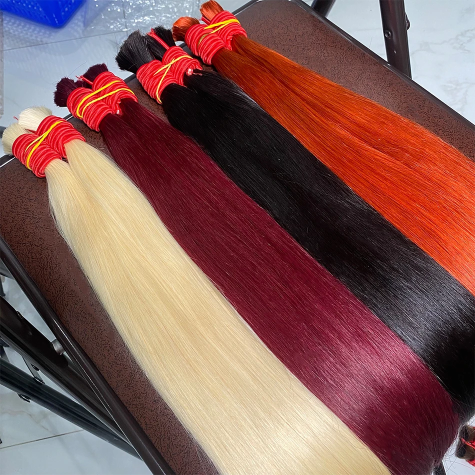 Virgin Slavic Hair-Natural Human Hair-Mixed Color Remy Human Hair-Slavic Super Soft Hair-Bulk hair-Silky Straight Brazilian Hair