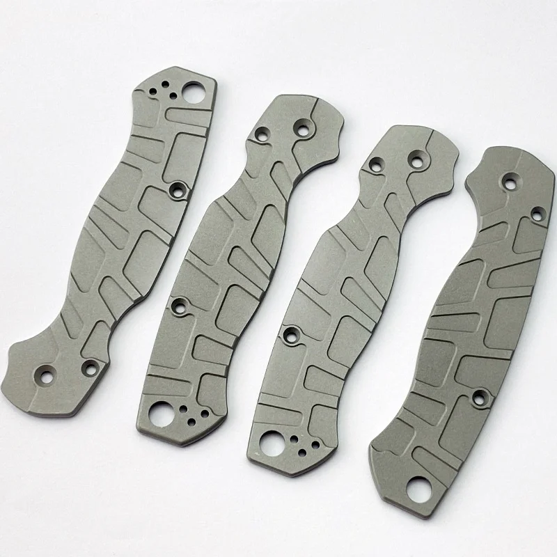 A Pair Aluminium Shank Patch Tactical Grip for Spyder Paramilitary 2 C81 Para 2 Pocketknife Upgrades Grip