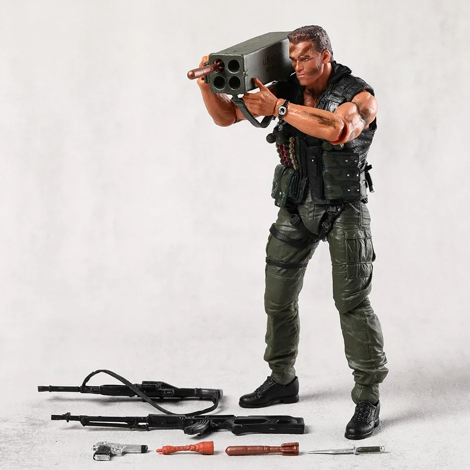 NECA Commando Schwarzenegger John Matrix Action Figure Movable Joints Desktop Decoration Collection PVC Model Toy