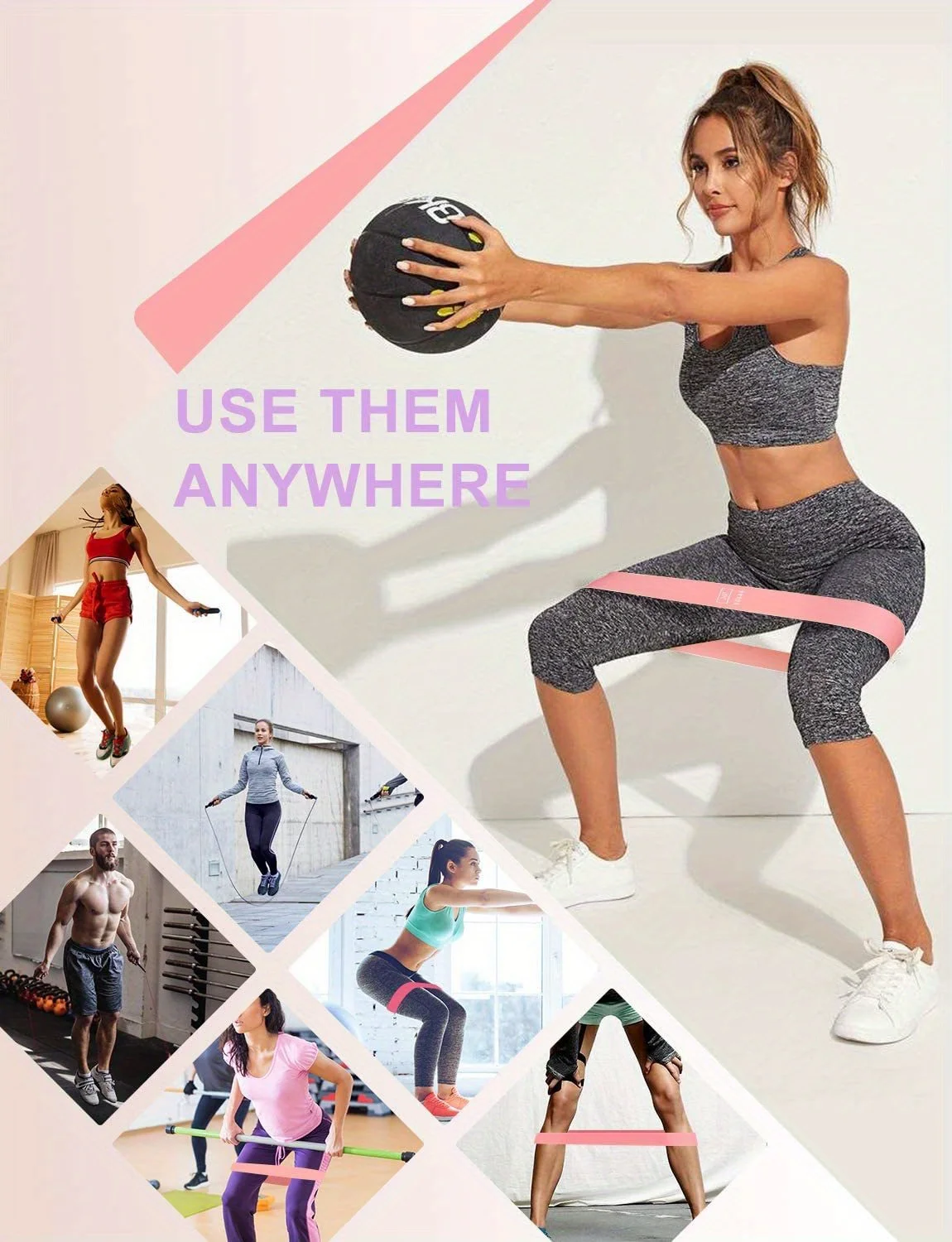 Fitness elastische Widerstandsbänder Heimtraining Yoga Sport Widerstandsbänder Stretching Pilates Crossfit Workout Fitnessgeräte – Detail 4