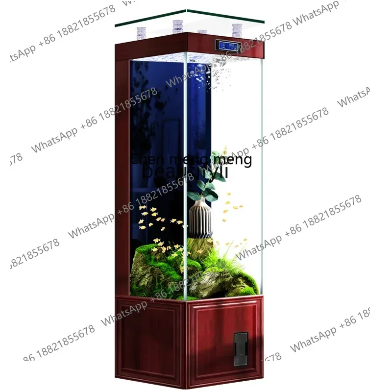 ss 8350 Jinjing Super White Fish Globe Home Living Room New Small Vertical Smart TV Cabinet next to No Change Aquarium