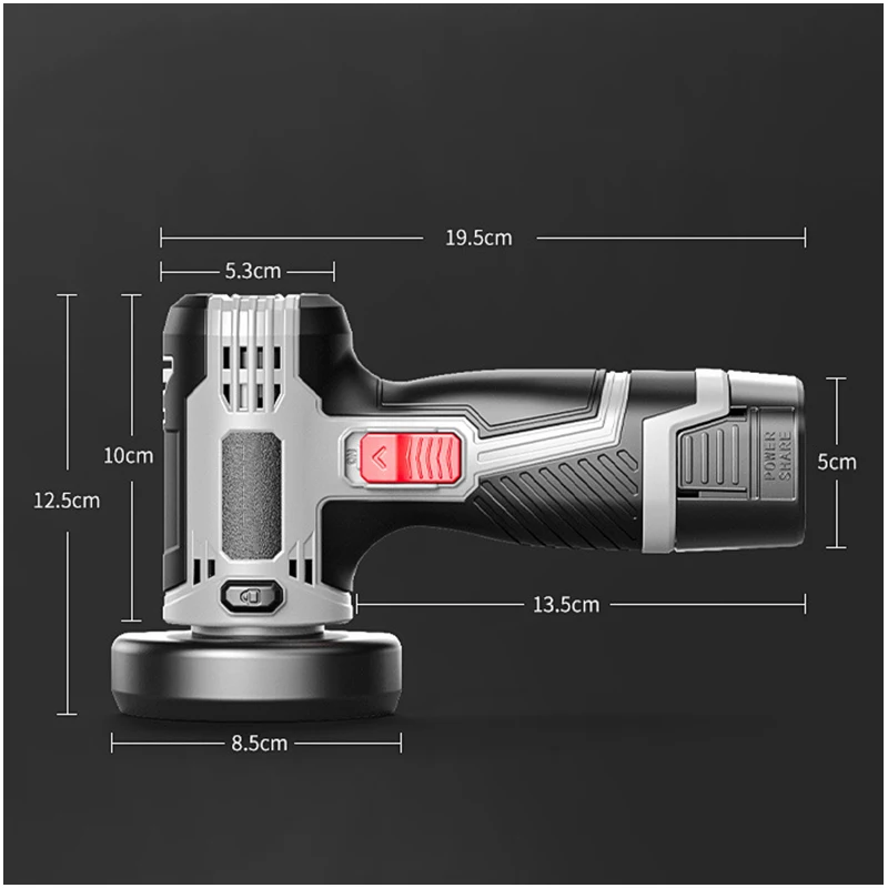 Imagem -03 - Rebarbadora Angular de 168 v Bateria de Lítio Pequena Máquina Portátil de Polimento Retificação e Corte Ferramenta Elétrica