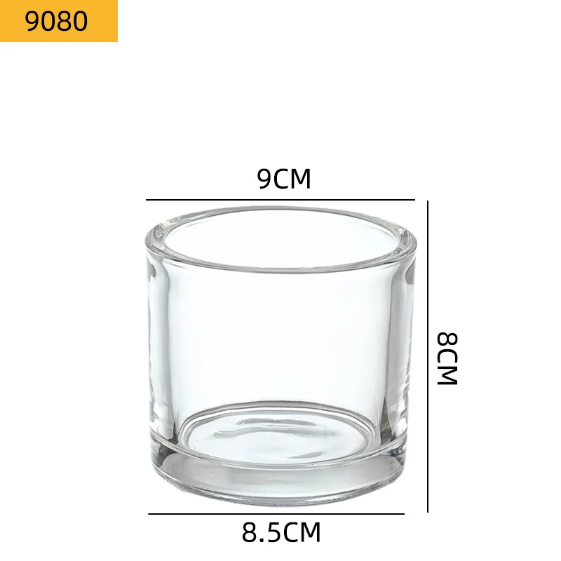 Candle Jar Transparent Candle Cup Aromatherapy Glass Candle Holder Glass Container DIY Candle Container