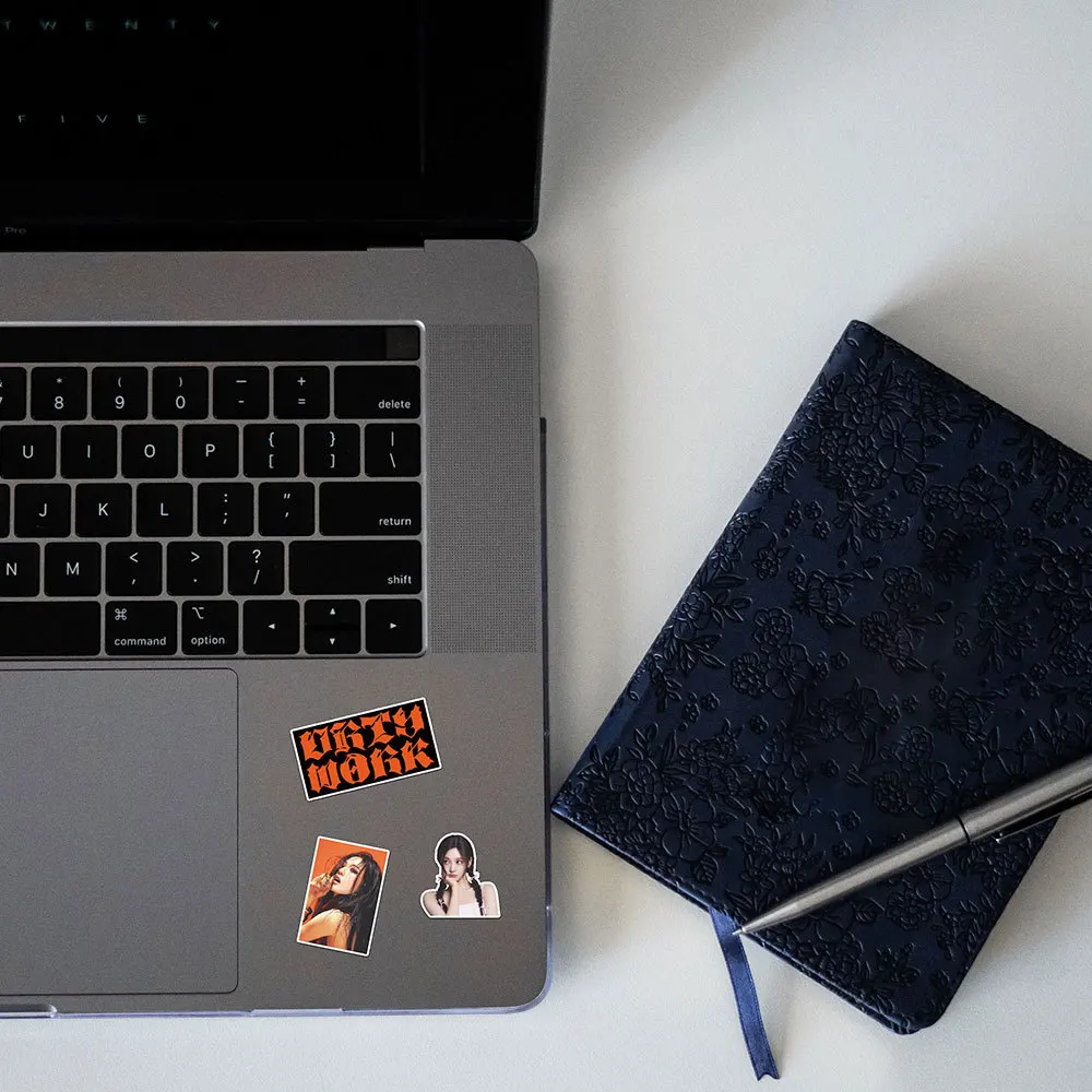 92 nuovi adesivi Kpop Zha per poster dell'album "Dirty Work" di Aespa, adesivo per tazza d'acqua, regalo per laptop