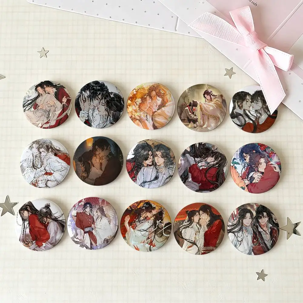 Heaven Officials Blessing Badges Tinplate Soft Button Pin Brooch Metal Badge Custom Jewelry Accessories Hat Bag Lapel