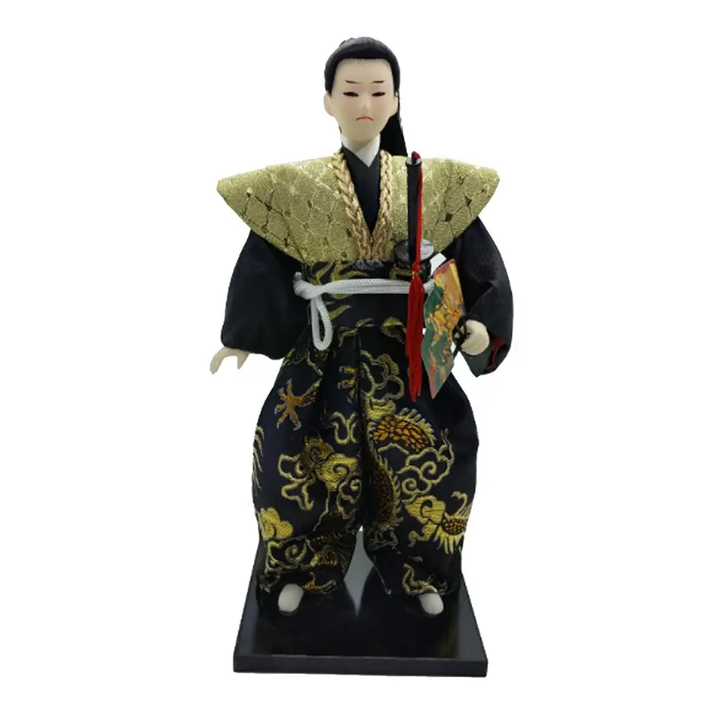 

Vintage Japanese Samurai Doll Kimono Oriental Doll 30cm