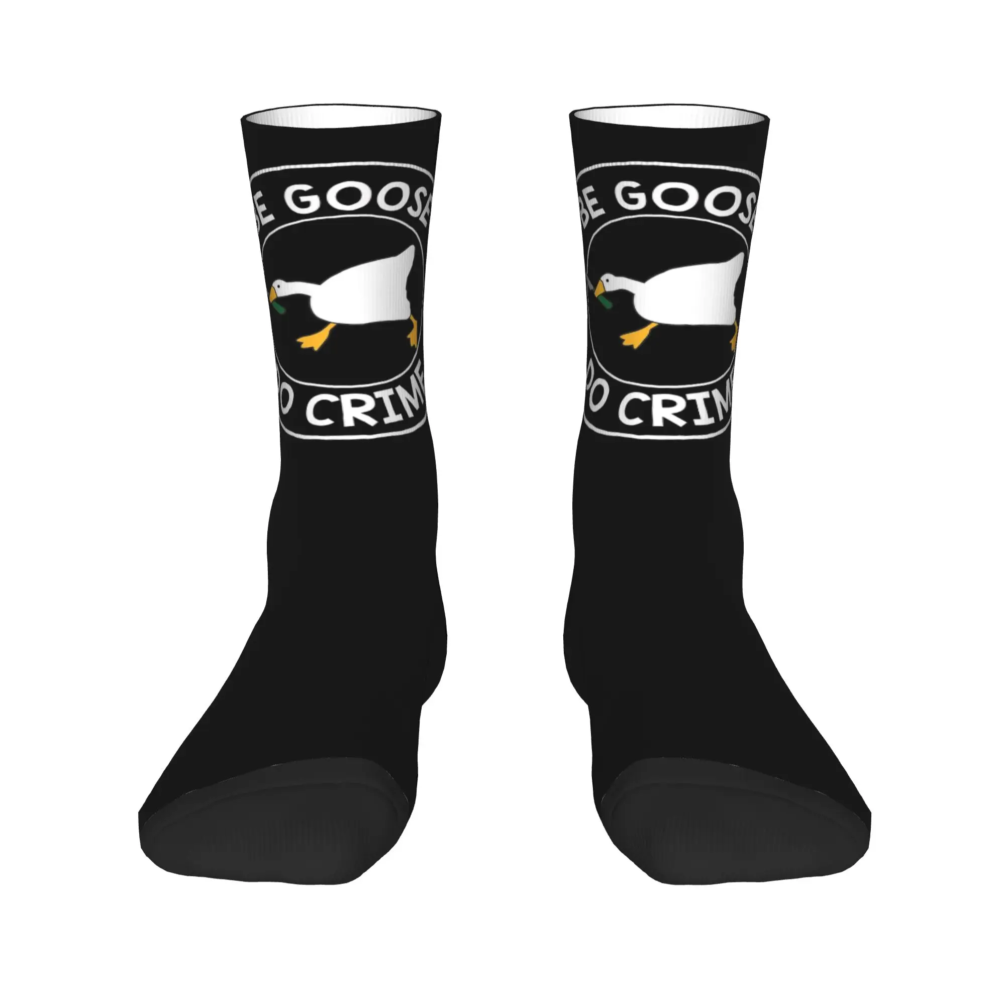 Autumn Winter Casual Men's Women's Do crime Untitled Goose Game Socks  Non-slip Basketball Socks