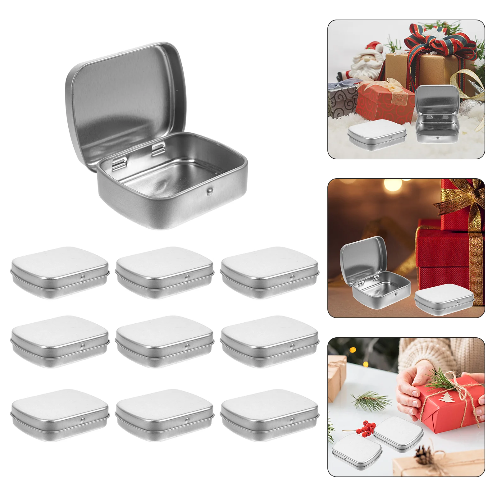 

10 Pcs Candy Jar Mini Storage Tin Box Bulk Beads Boxes for Gift Giving Small Empty Cookie Container