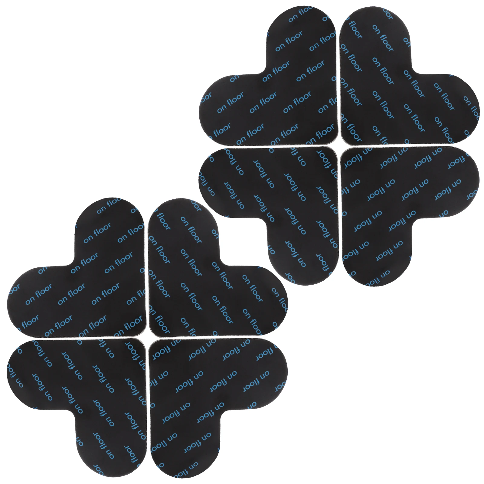 

8pcs Anti-slip Carpet Tape 95x75mm Double Sided Black Stickers for Home Office Kitchen Bathrooms Fixing Rugs Mats
