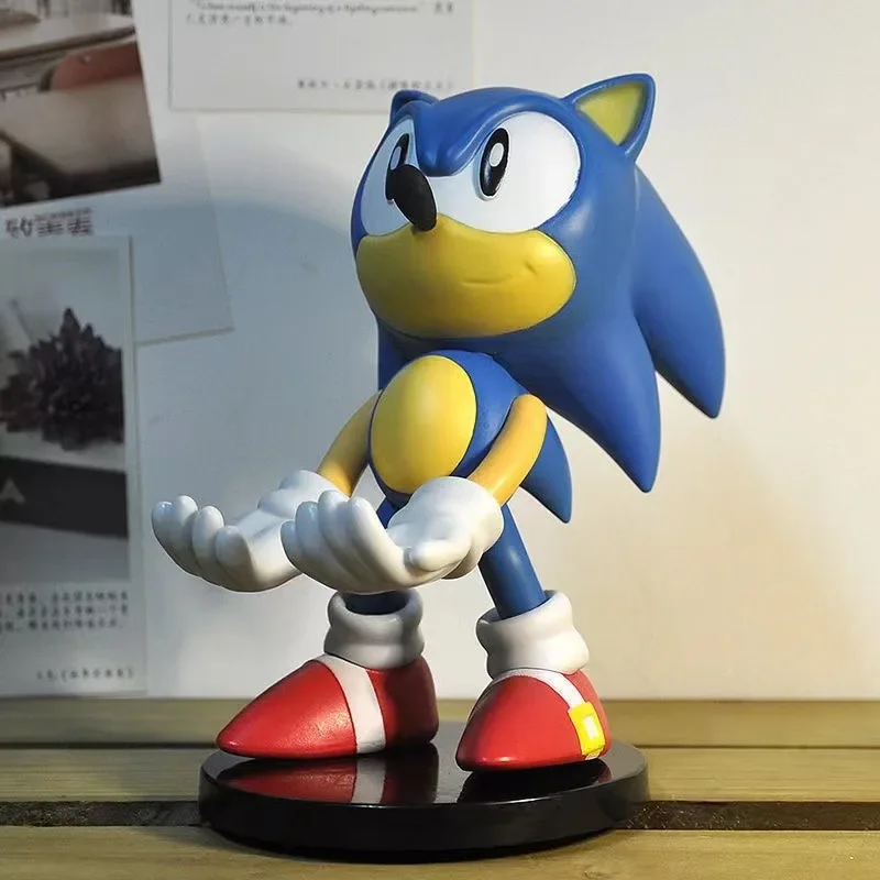 20cm Anime Handheld Super Sonic Mouse Stand Nadaje się do PS4 Uchwyt Stojak na rękę Model Ozdoba Figurka prezentowa