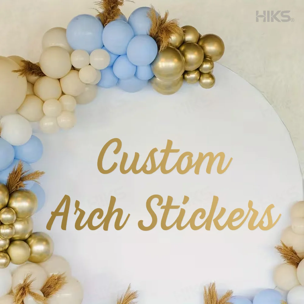 Image of 1 Set personalisierte Bogen-Wandaufkleber mit individuellem Zitat, Vinyl-Dekor für Geburtstag, Weihnachten, Halloween, Hochzeit, Party-Hintergrunddekoration