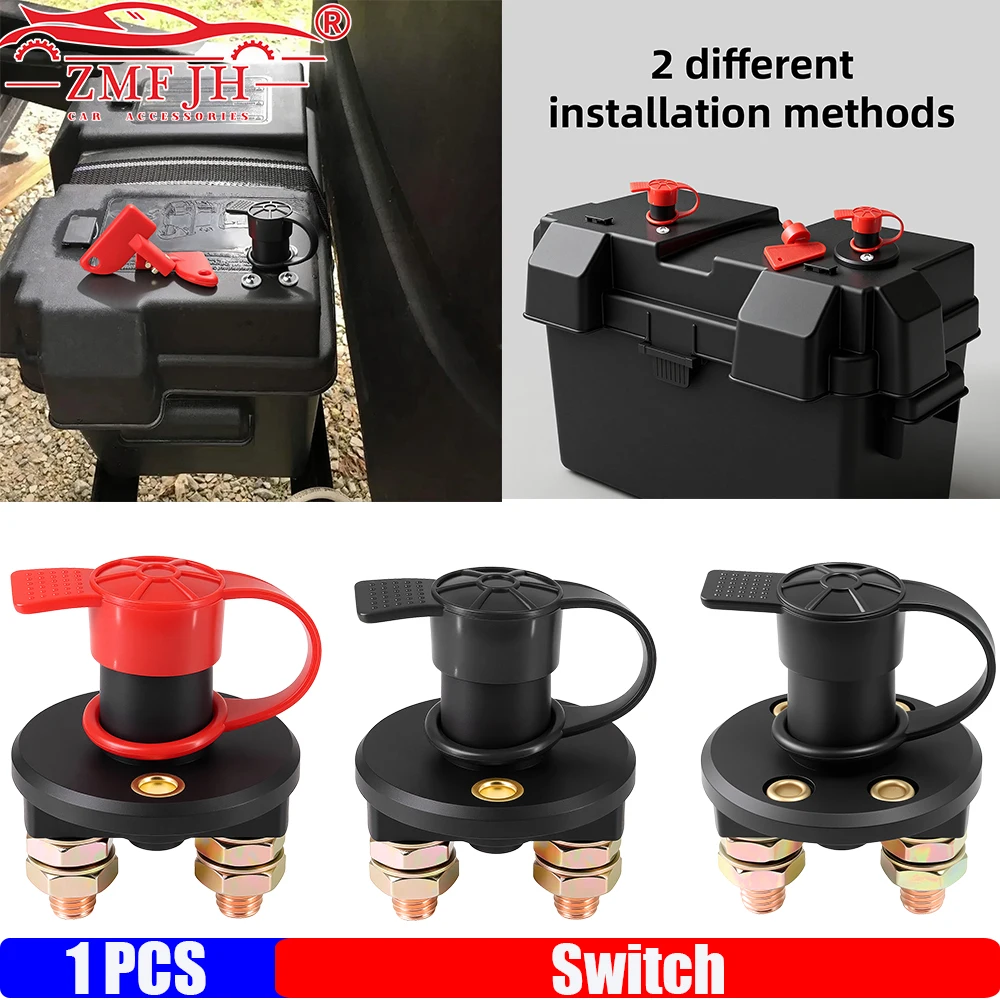 ZMFJH 300A 12V Red Key Cut Off Kill Battery Switch Main Vehicle Modified Isolator Disconnector Car Power Switch For Auto Boat