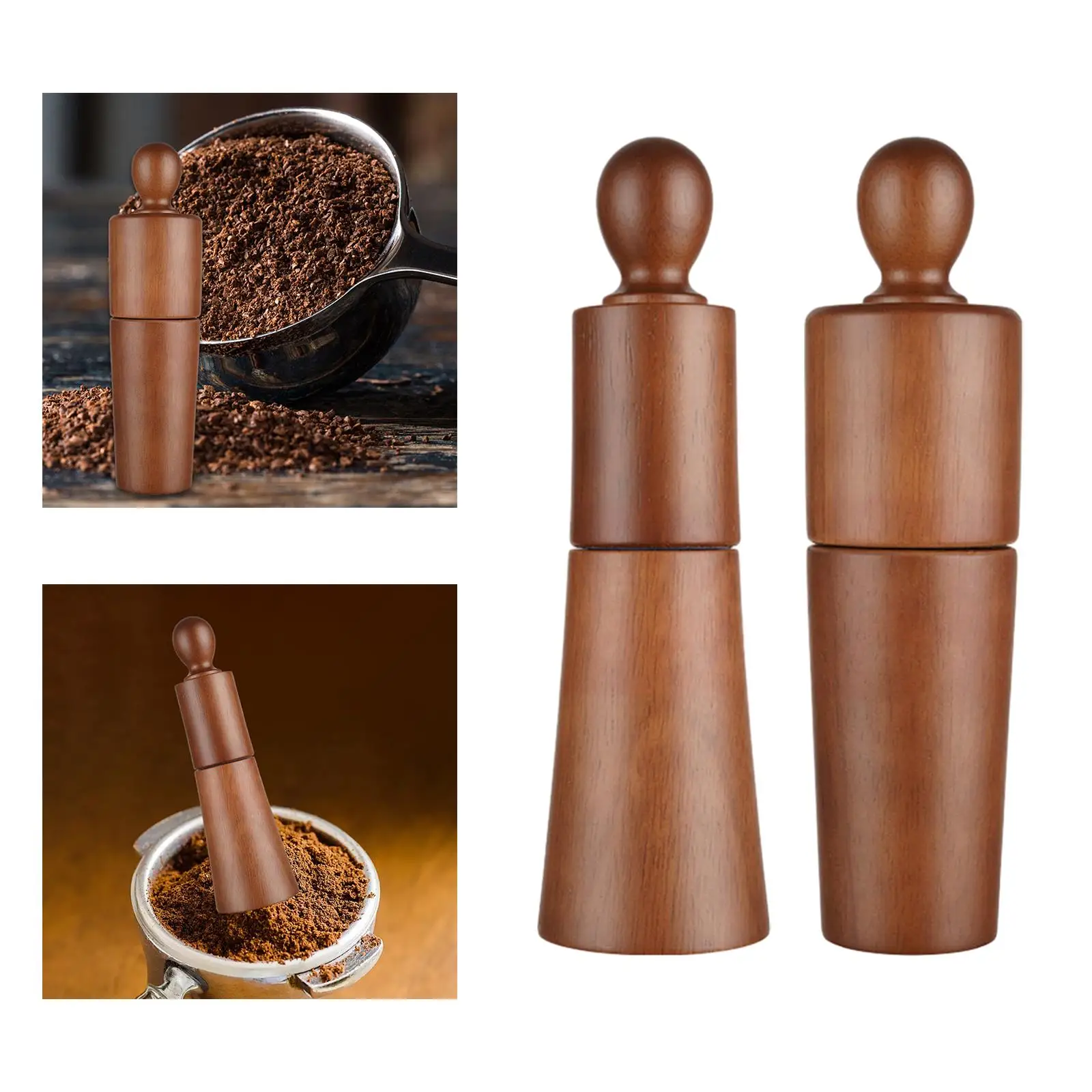 Wooden Pepper Mill Adjustable Shaker Refillable with Ceramic Core Professional Salt Grinder for Pepper Salt Mung Bean Peppercorn