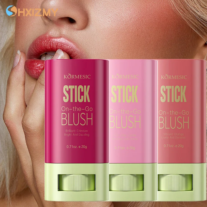 3-in-1 Cheek Lip Tinted Moistured Blush Stick Silky Brighten Blush Cream Blusher Cosmetics Tubes Matte Contour Makeup New