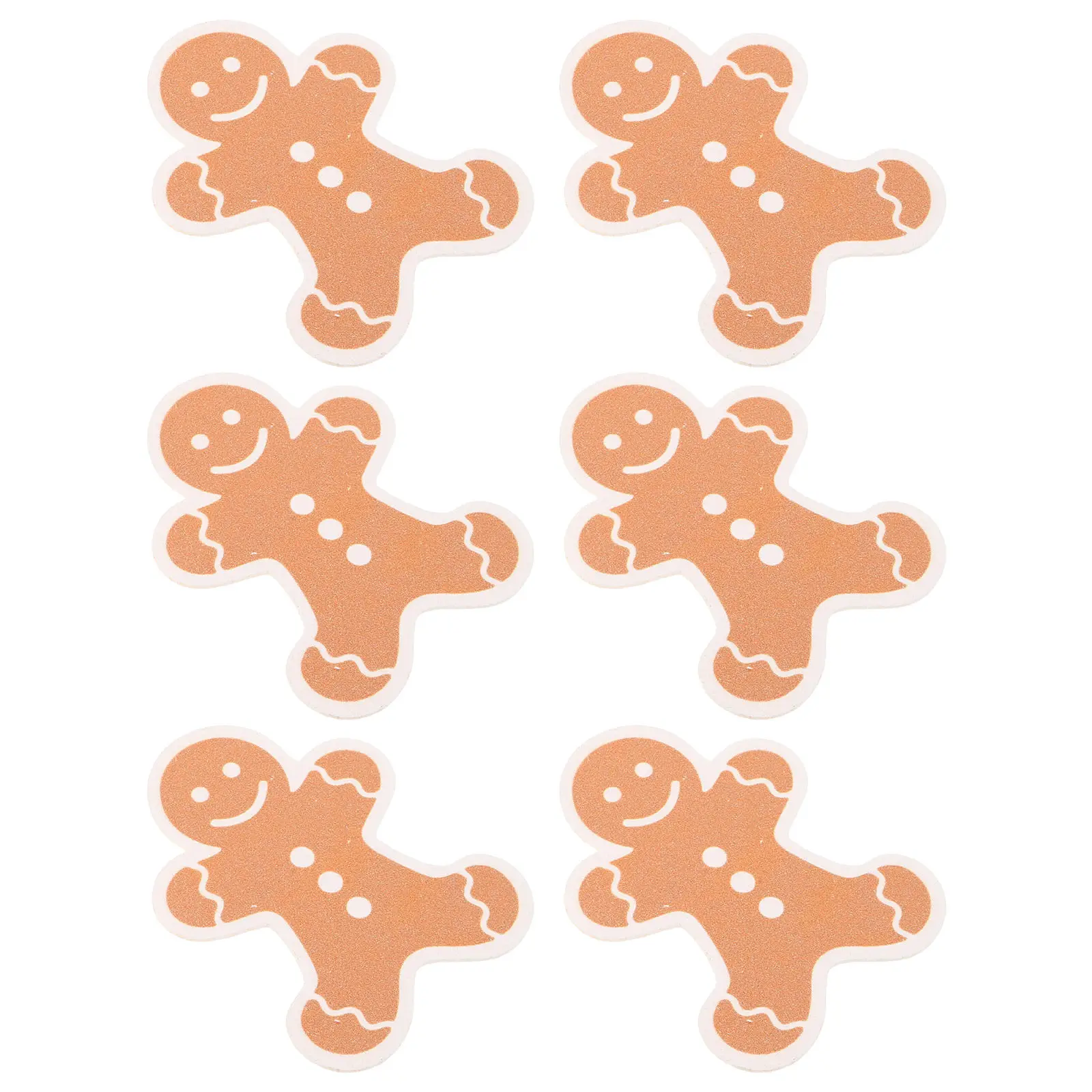 6Pcs Cute Gingerbread Scrubber Sponges Christmas Dish Washing Sponge Reusable Non-Scratch Kitchen Cleaning Sponge for Grease