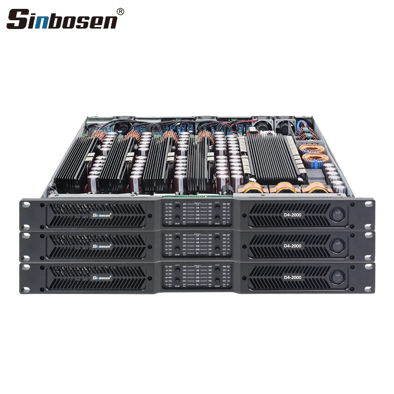 

Высокое качество D4-2000 1u 2000 Вт усилитель мощности класса D 4 канала стабильный 2 Ом работа