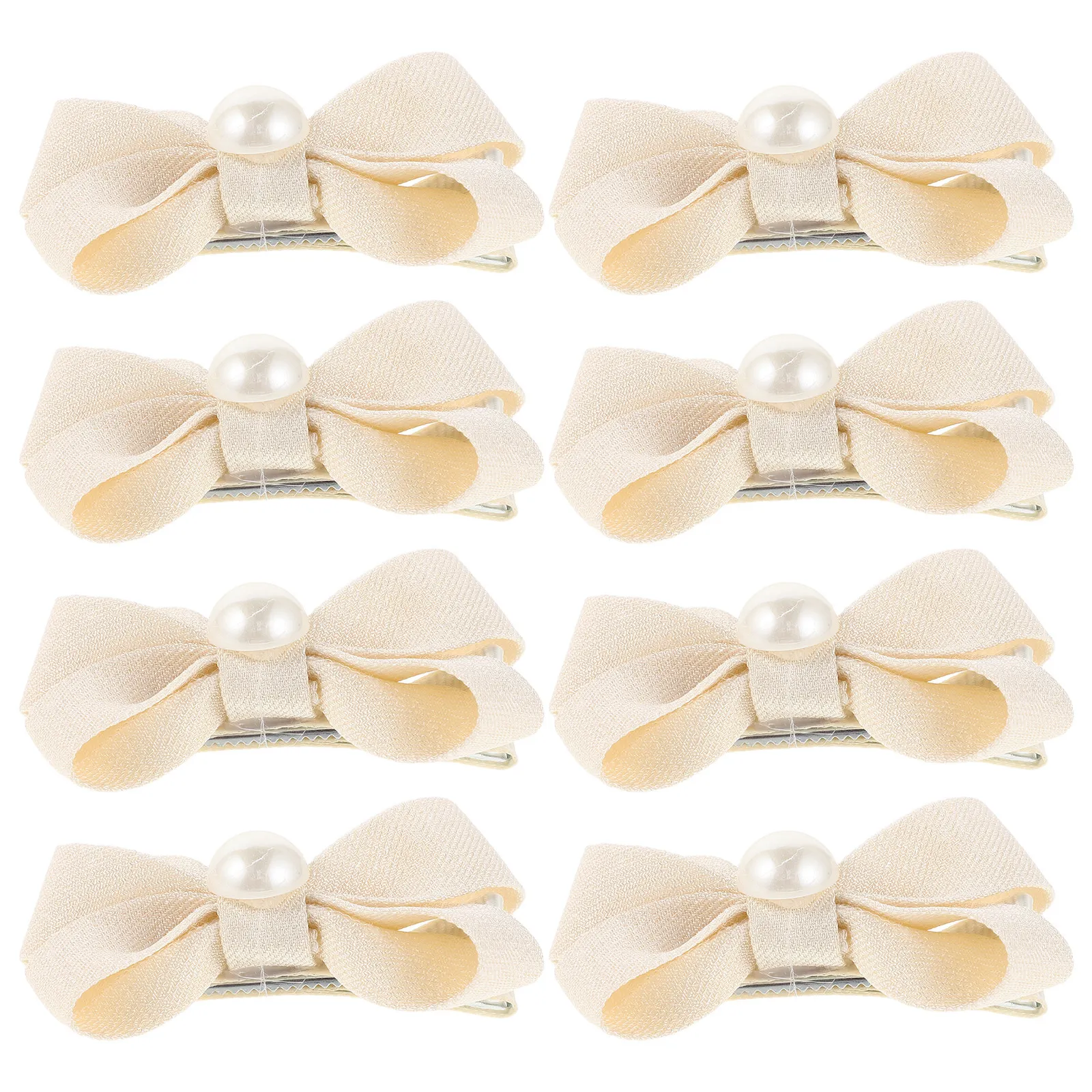 

8Pcs Pearl Bow Hair Clips Double Layer Sweet Bowknot Barrettes for Girls Toddlers Little Kids Secure Nonslip Hair Accessories