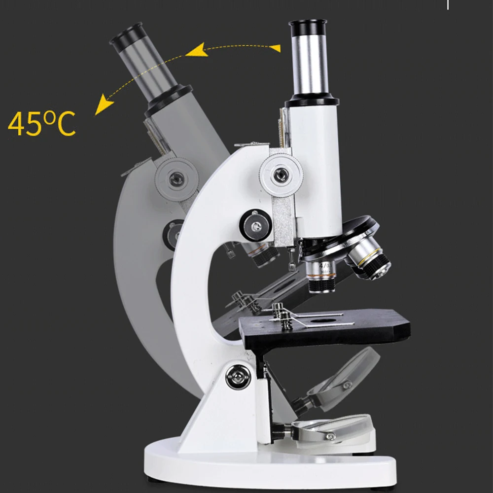 Microscópio biológico óptico 40-10000x alta ampliação hd fotografia ensino médio universidade ciência esperma microscópio