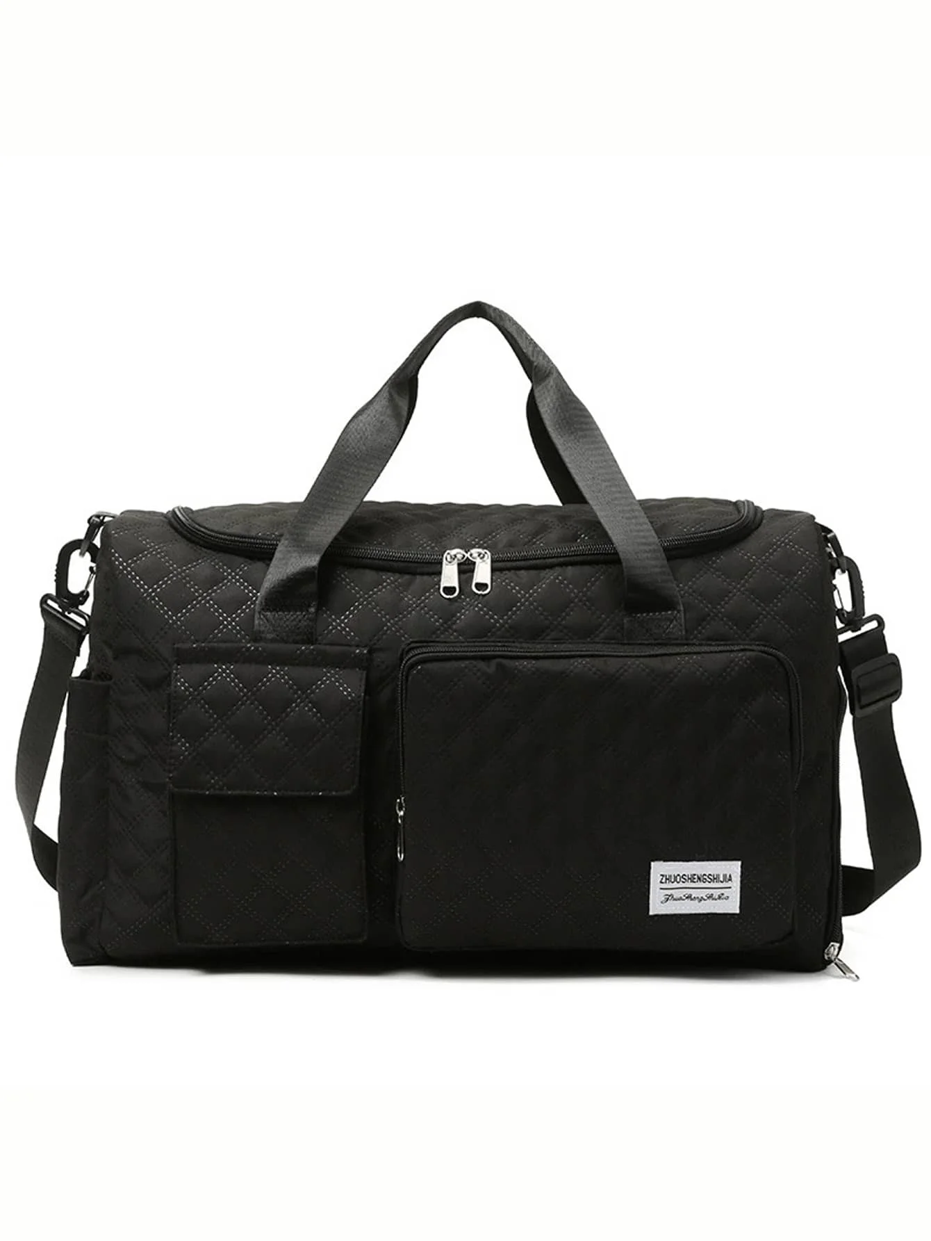 

1PCS Deluxe Large Capacity Duffel Bag - Multi-Functional Shoulder And Crossbody Tote Bag With Two Size Options With Wet/Dry Pocket And Dual Side Pockets For Travel And Fitness