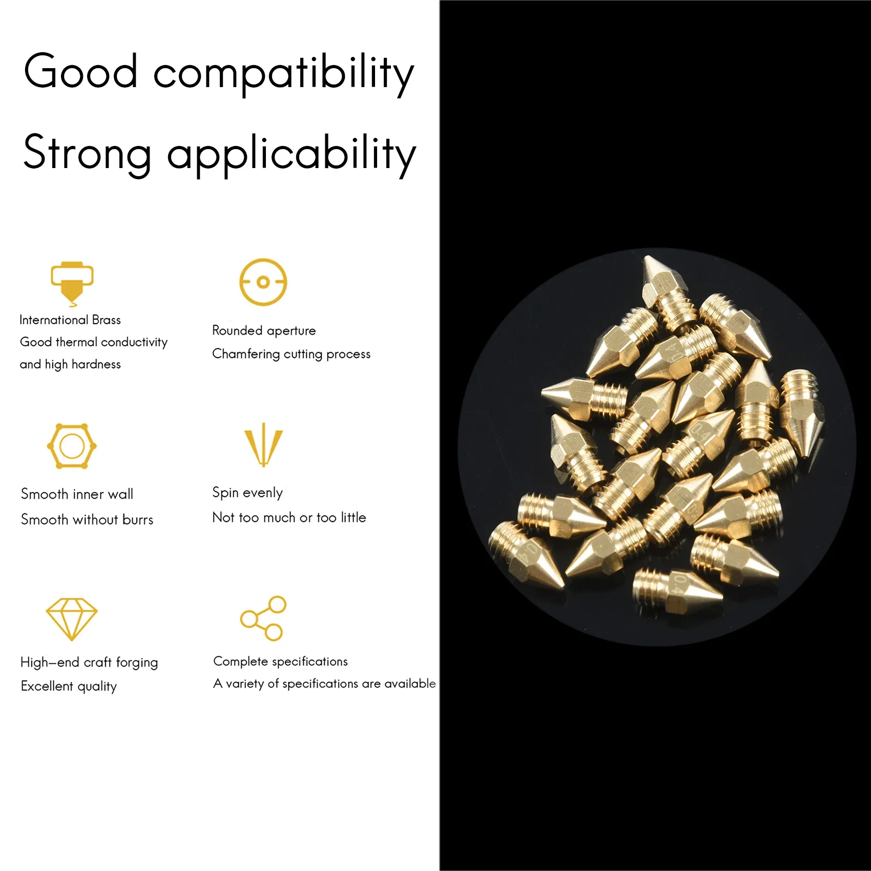 فوهة طابعة ثلاثية الأبعاد 0.4 مللي متر mk8 الطارد رئيس ل creality cr10 ، 20 قطعة