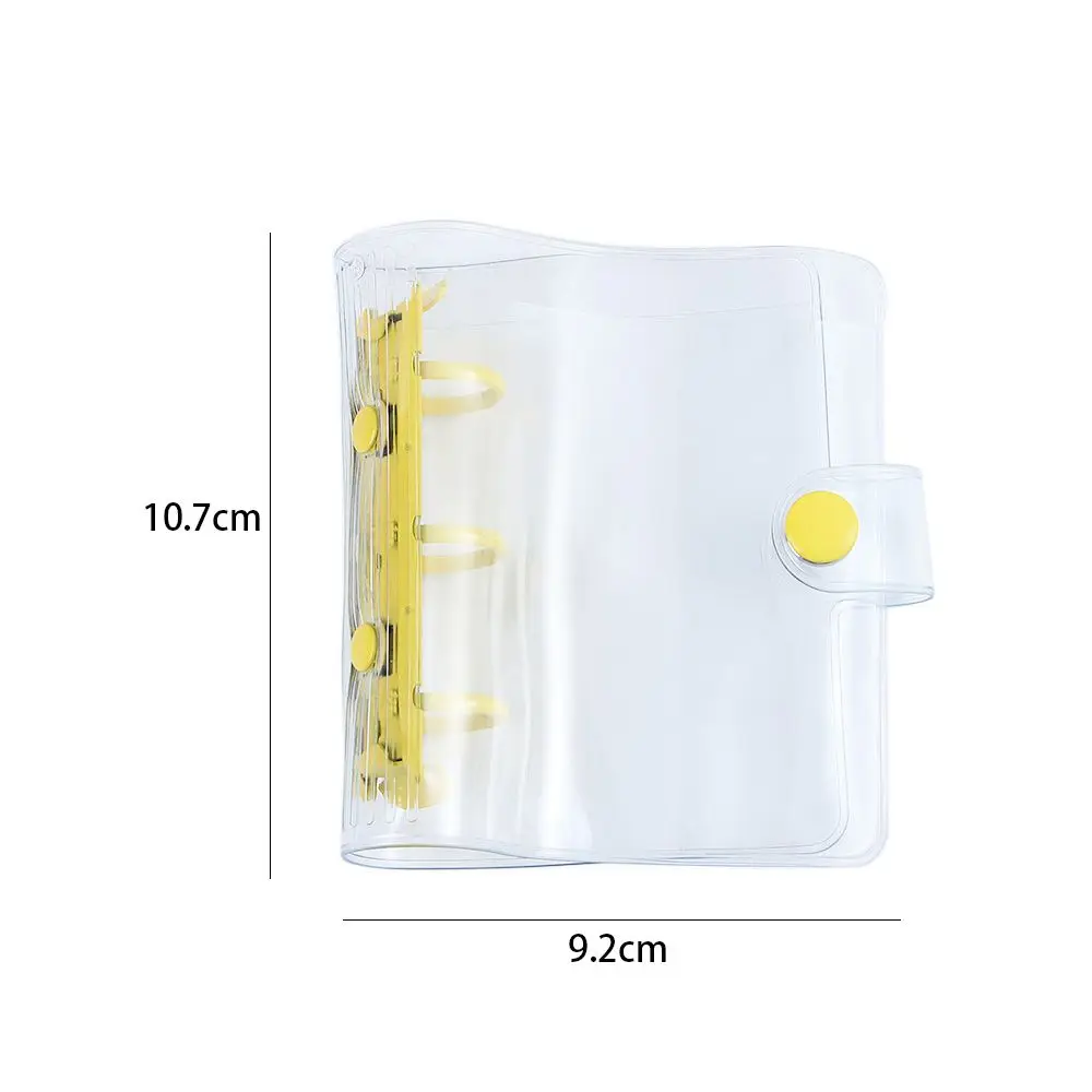 Stationery Handbook Glitter Transparent Notebook Pages Photo album Binder Notebook Cover Card Organizer 3 Hole Binder Clip
