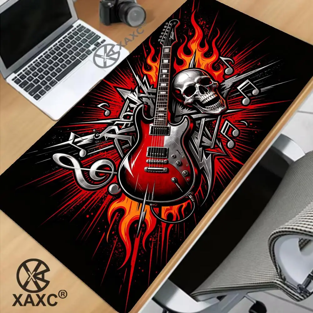 rock mouse pad music mousepad rock and roll desk mat, vintage rock gaming mouse pad, office desk decor, non-slip music gift XAXC