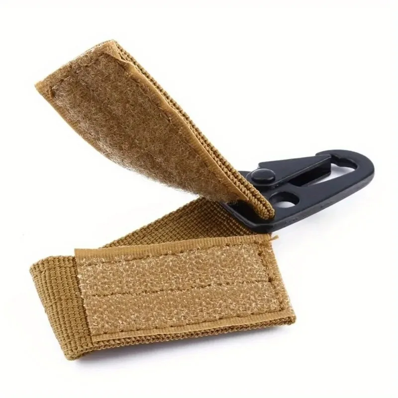 Marsupio in nylon Borsa per telefono da escursionismo Marsupio tattico Set di ganci con clip in metallo Caccia Arrampicata Gancio per attrezzatura tattica con portachiavi