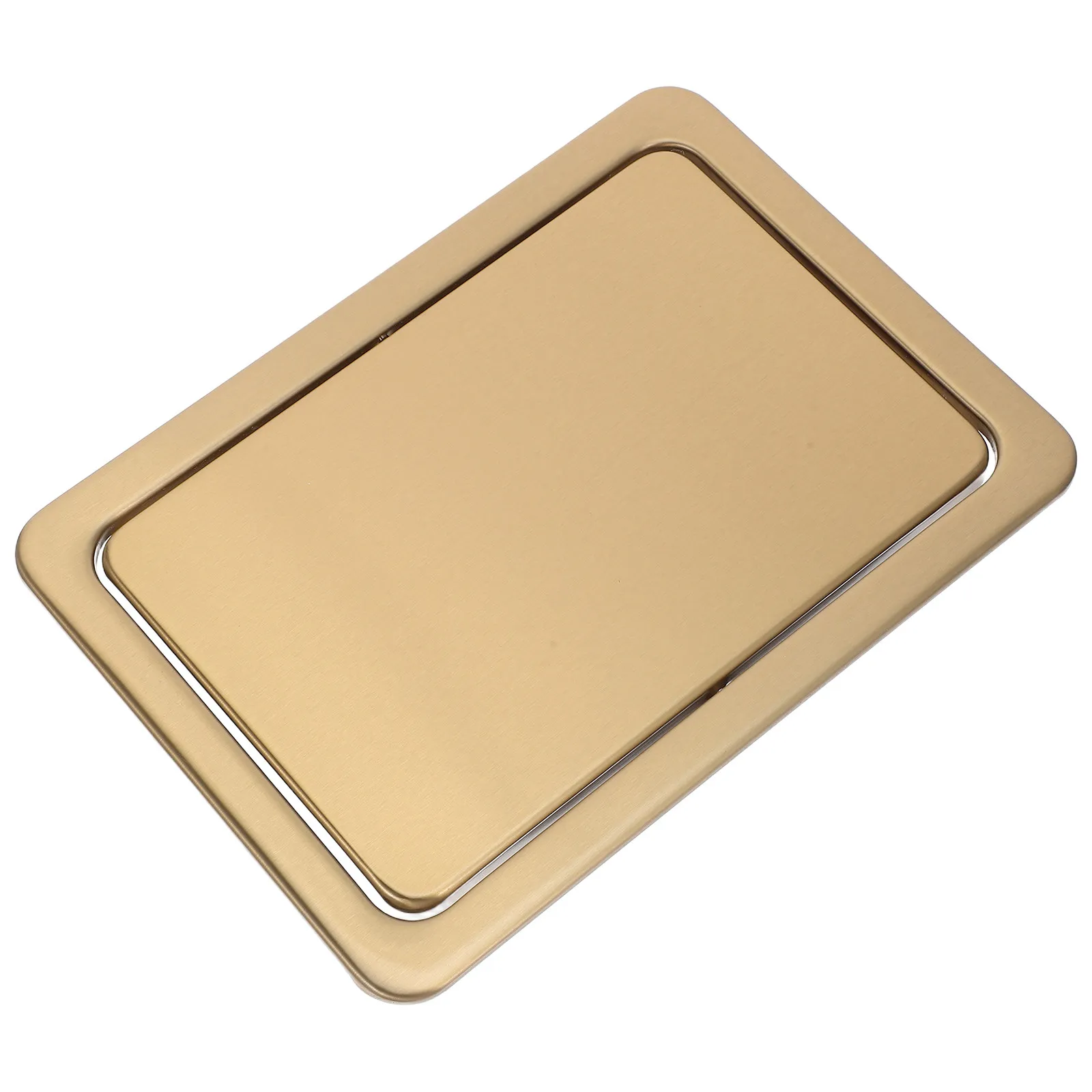 

Recessed Stainless Steel Waste Bin Lid Swing Top Flush Mounted Kitchen Countertop Trash Can Cover Space Saving Hygienic Odor