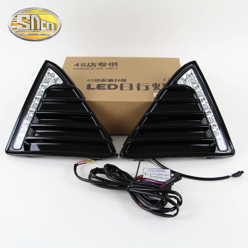 Yellow Turning Signal Relay Waterproof ABS 12V Car DRL Lamp LED Daytime Running Light For Ford Focus 3 MK3 2012 2013 2014
