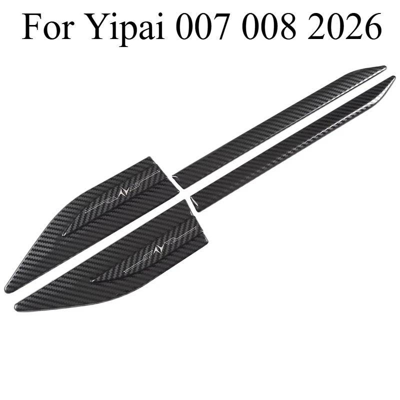 

For Yipai Eπ007 008 2026 – Front Fender Side Vent Decoration, ABS Chrome / Glossy Black Sticker, Car Exterior Accent Strip