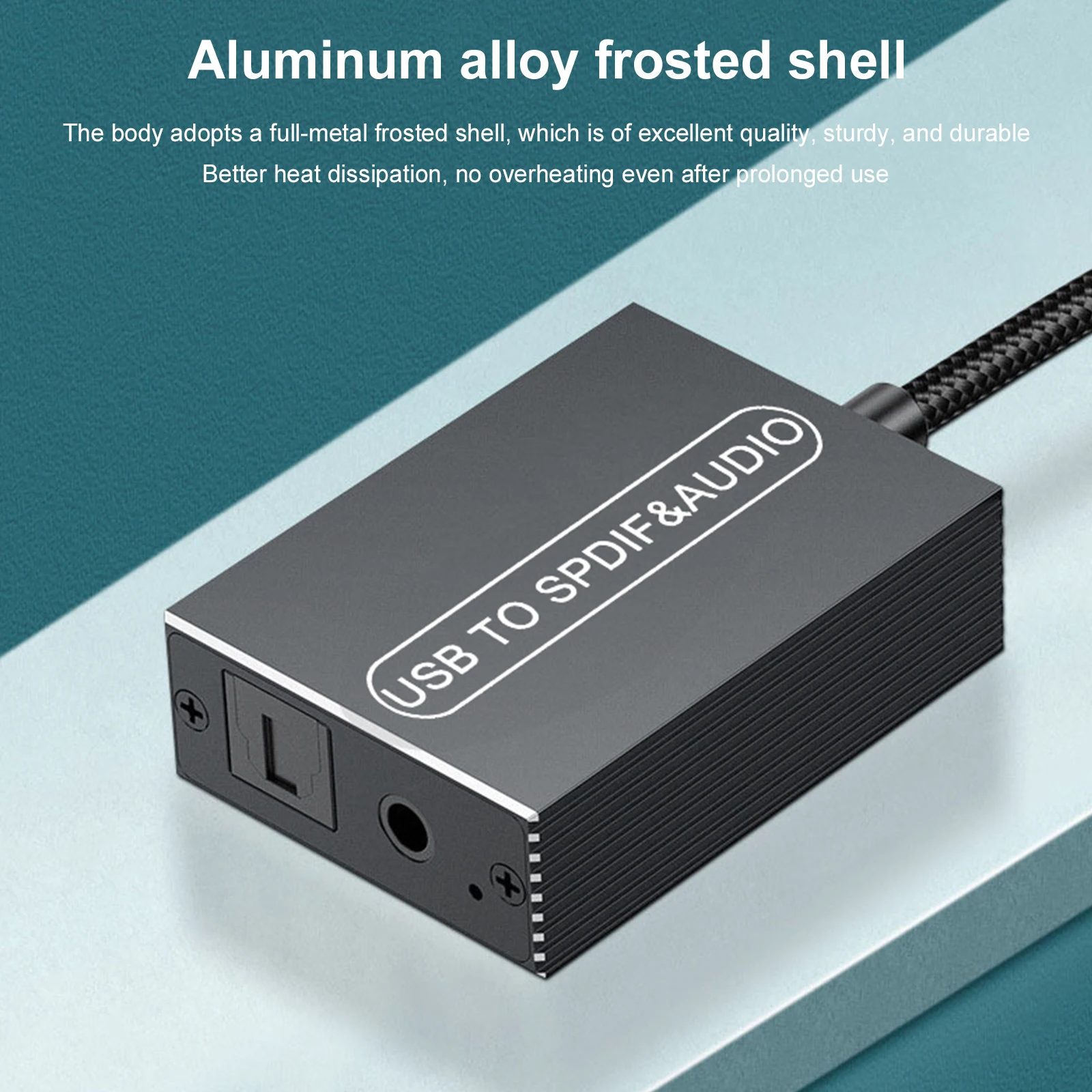 USB To Optical S/PDIF&3.5mm Audio Digital Converter Aluminum Alloy Audios Converter Versatile Connectivity Transmitter